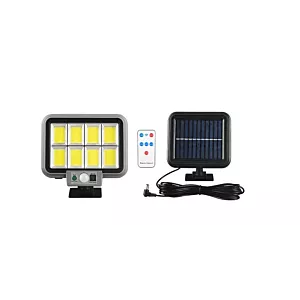 lampa solarna halogen 8 LED COB z czujnikiem i pilotem