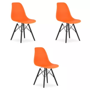 Krzesło OSAKA pomarańcz / nogi czarne x 3