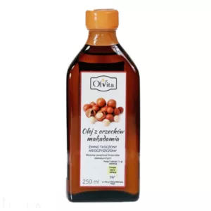 Olej z orzechów macadamia tłoczony na zimno nieoczyszczony 250ml