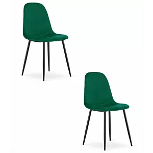 Krzesło COMO - ciemna zieleń aksamit x 2