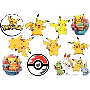 Tatuaże Zmywalne Tymczasowe Mini Dla Dzieci Tattoo Pokemon Pikachu