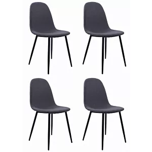 Krzesło DART - ciemno-szare / nogi czarne x 4