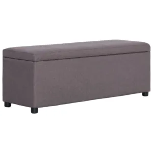 Ławka ze schowkiem, 116 cm, taupe, poliester