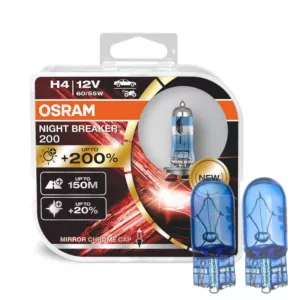 Mocne żarówki H4 OSRAM Night Breaker +200% + W5W
