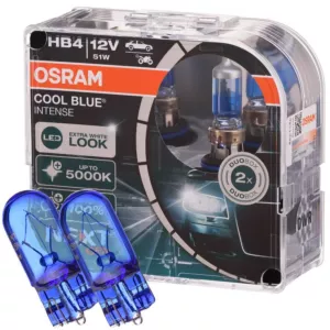 Białe żarówki HB4 OSRAM Cool Blue Intense + W5W