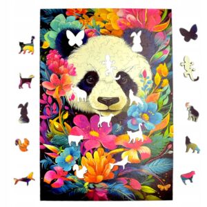 Puzzle Panda Mruu&Pruu 20 x 28 cm 160 elementów Układanka drewniana