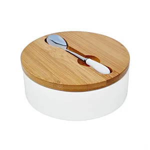 CUKIERNICA CERAMICZNA Z ŁYŻECZKĄ KONIGHOFFER 4233 BIAŁA