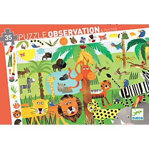 Puzzle obserwacja DŻUNGLA  - 35 el.DJ07590