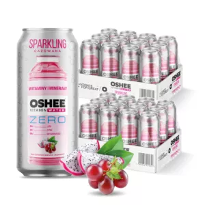 24x OSHEE Vitamin Water Sparkling witaminy i minerały ZERO 500 ml