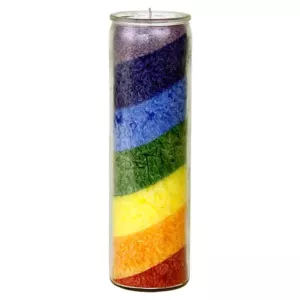 Świeca Rainbow Stearin Candle bezzapachowa w szkle