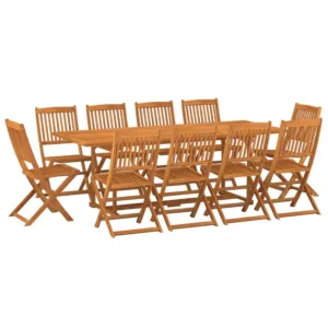 11-cz. zestaw mebli ogrodowych 220x90x75cm lite drewno akacjowe