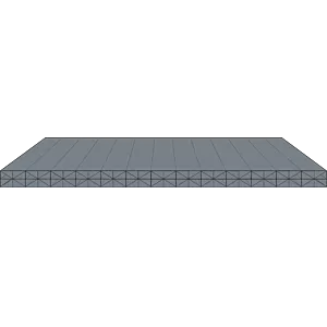 Poliwęglan wielokomorowy 4000x2100 dymny szary 16 mm 5X