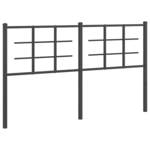 Metalowe wezgłowie, czarne, 160 cm