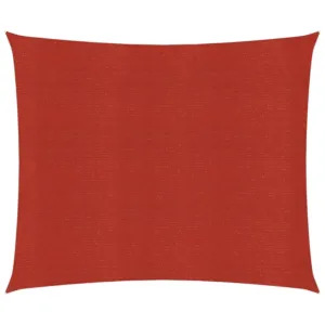 Żagiel przeciwsłoneczny, 160 g/m², czerwony, 6x6 m, HDPE