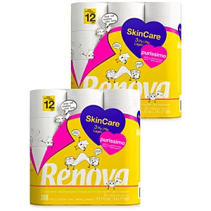 2x Papier toaletowy Renova Skin Care Purissimo 12 szt