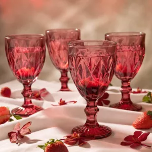 Zestaw kieliszków LUNNA do wina różowych 4 szt. 0,31 l HOMLA