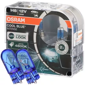 Białe żarówki H8 OSRAM Cool Blue Intense + W5W