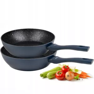 Komplet 2 patelni GŁĘBOKICH non-stick na gaz INDUKCJĘ zestaw 24/28 cm