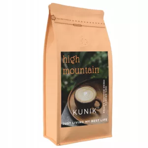 Kawa ziarnista 1kg ŚWIEŻO PALONA ARABICA KUNIK High mountain Do ekspresu