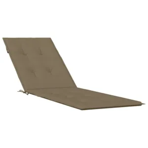 Poduszka na leżak, melanż taupe, (75+105)x50x3 cm, tkanina