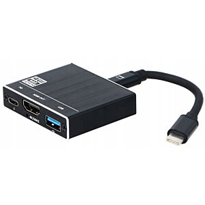 ADAPTER 3w1 USB-C HDMI 2.0+USB 3.0+USB C 4K/60Hz