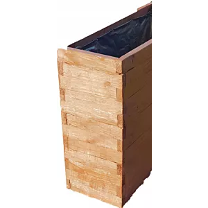 Donica drewniana 80 x 40 cm ocieplana teak