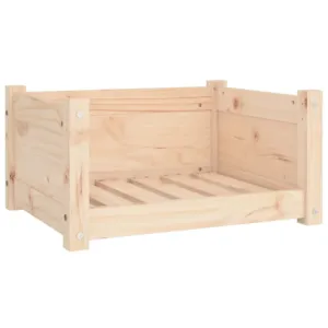 Legowisko dla psa, 55,5x45,5x28 cm, lite drewno sosnowe