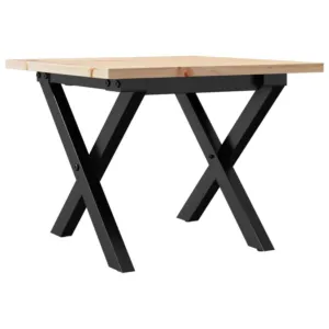 Stolik kawowy z nogami w kształcie litery X, 50x50x35 cm