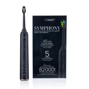 VITAMMY Symphony Black Szczoteczka soniczna do zębów z komfortową obudową