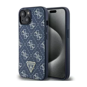 Guess 4G Triangle Metal Logo - Etui iPhone 15 (niebieski)