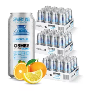 36x OSHEE Vitamin Water Sparkling magnez + B6 ZERO cytryna pomarańcza 500 ml