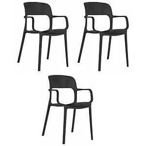 Krzesło SAHA - czarne x 3