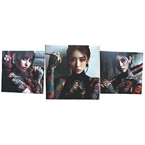Kobiety Mafii Yakuza Zestaw 3 obrazów Canvas 130cm x 50cm