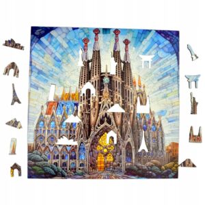 Puzzle Sagrada Familia Mruu&Pruu 25 x 25 cm 150 el. Układanka drewniana