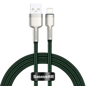 Kabel USB do Lightning Baseus Cafule, 2.4A, 1m (zielony)