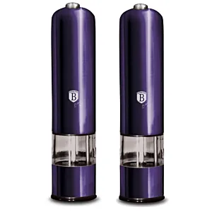 ZESTAW 2 MŁYNKÓW ELEKTR.CH DO PIEPRZU I SOLI BERLINGER HAUS PURPLE BH-9289