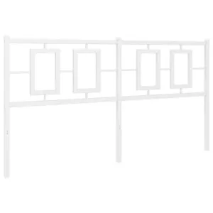 Metalowe wezgłowie, białe, 150 cm