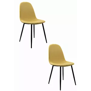 Krzesło DART - żółte / nogi czarne x 2