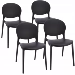 4 x Krzesło JUSTIN czarne