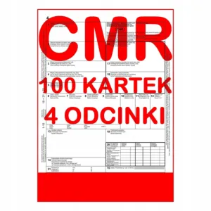 CMR List Przewozowy 100 kartek - 4 odcinki - 25 kompletów