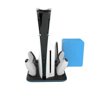 YAXO Podstawka chłodząca i ładująca ICE STORM do PS5 Slim Techno Black