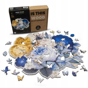 Puzzle drewniane Niebieskie Róże | Blue Roses | 370 elementów | XXL