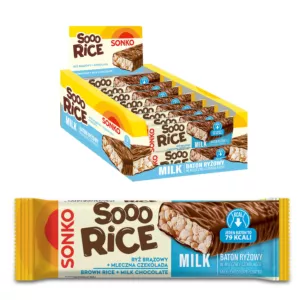 18x SONKO SOOO Rice Baton ryżowy w czekoladzie mlecznej 16g