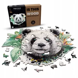Puzzle drewniane Puszysta Panda | Fluffy Panda | 550 elementów | XXL