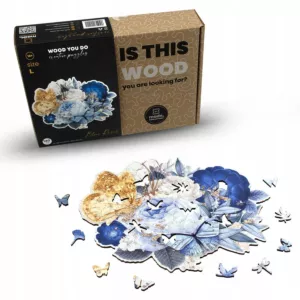 Puzzle drewniane Niebieskie Róże | Blue Roses | 140 elementów | L