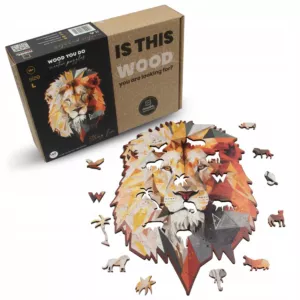 Puzzle drewniane Silny Lew | Strong Lion | 140 elementów | L