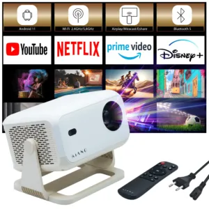 Kiano Chill Smart Projektor  FHD, 4K, Android,  Airplay. Miracast, Eshare, Bluetooth, Korekcja trapezowa, 250-350 ANSI lumenów