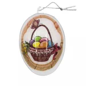 Jajko Akrylowe Dekoracyjne na Wielkanoc - Kosz z Pisankami